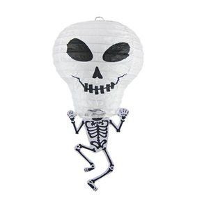 Bethany Lowe Designs Skelly Lantern - Halloween Paper Skeleton Lantern